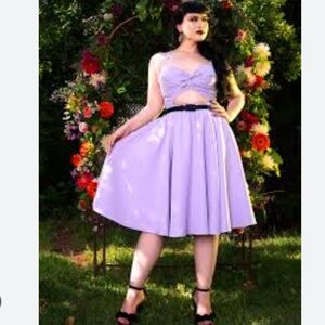 2X Renee Swing Dress in Lilac Stretch Crepe